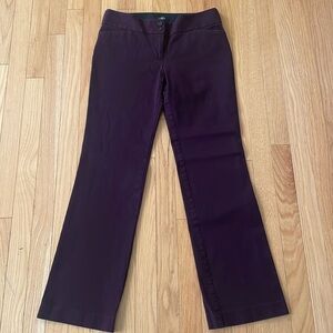 Loft Plum Colored boot cut pants